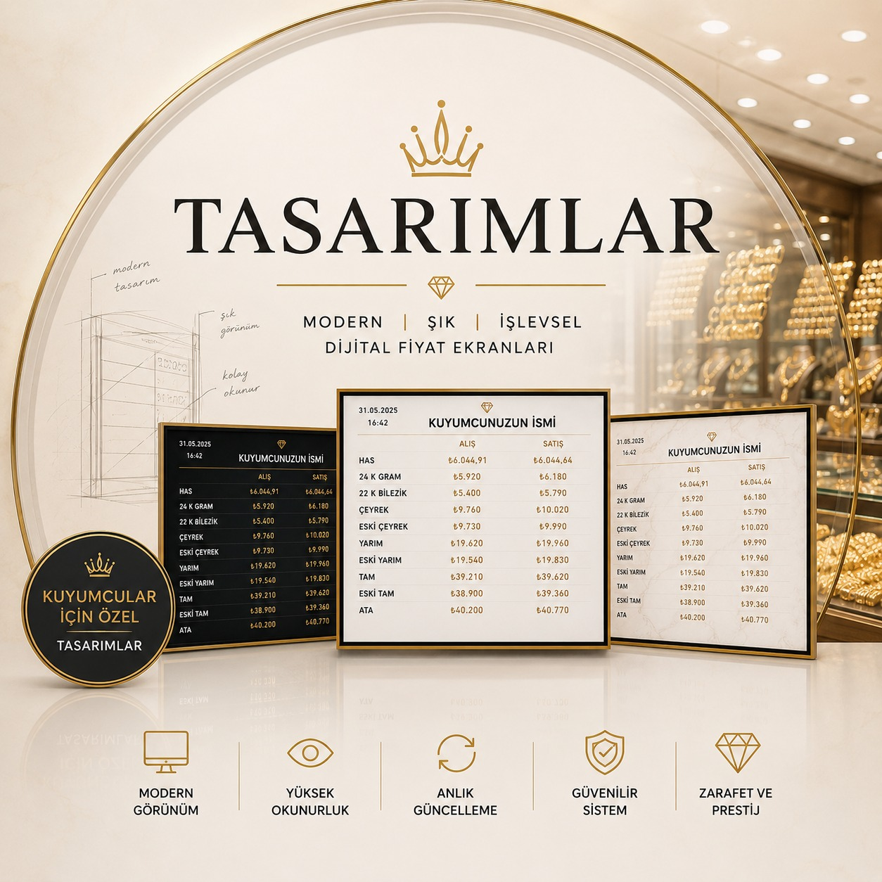 Ceremy kuyumcu ekran tasarımları