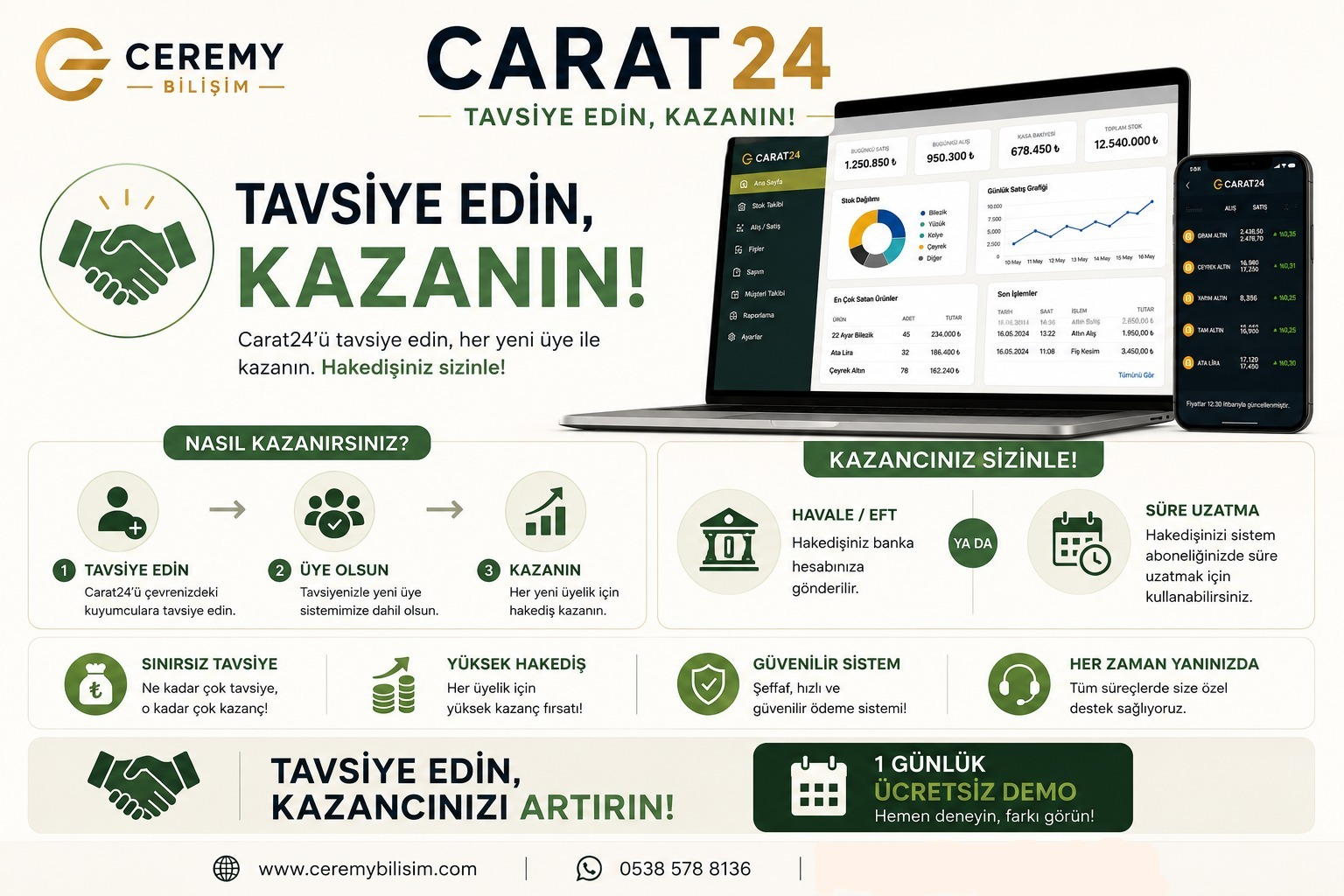 Carat24 tavsiye edin kazan programı